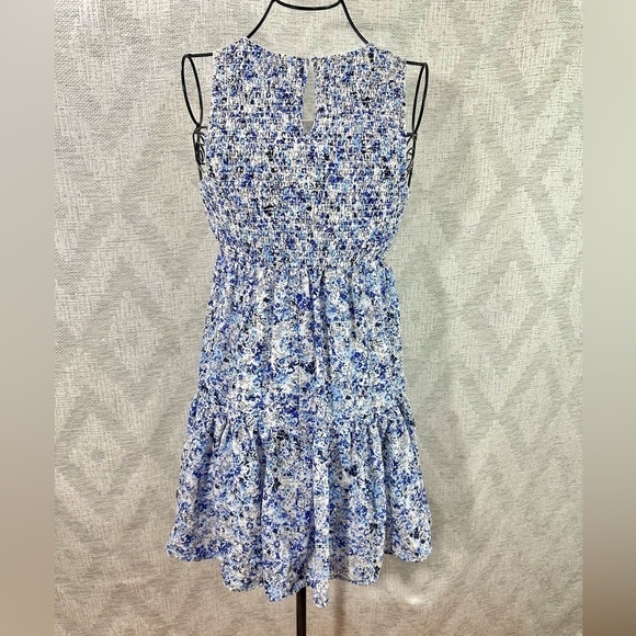 Princess Vera Wang blue floral smocked mini dress size XS - Picture 5 of 6